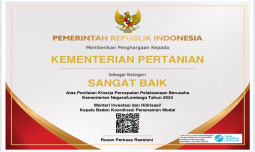 Kementan Raih Penghargaan Sangat Baik Untuk Penilaian Kinerja Percepatan Pelaksanaan Berusaha Tahun 2024